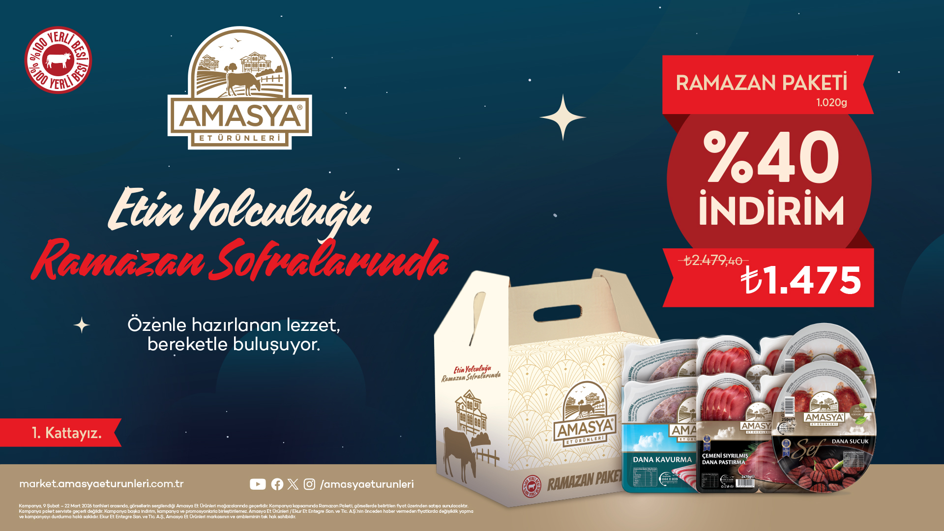Amasya Et Ürünlerinde Ramazan Paketi %40 İndirim!